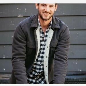 FAHERTY-Mens MEDIUM Sherpa Lined Jacket /Button Shirt